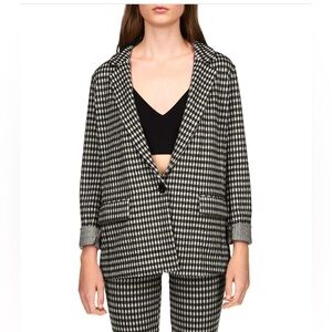 Sanctuary Bryce Knit Checkered Blazer